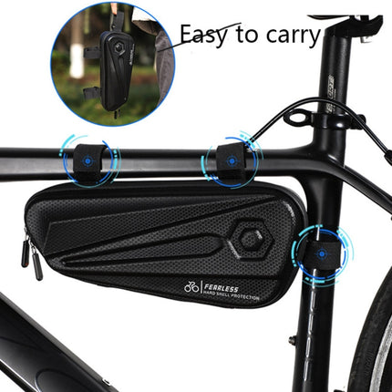 WEST BIKING YP0707257 Bicycle Triangle Bag EVA Hard Shell Bike Bag Mountain Bike Front Beam Bag Riding Equipment
