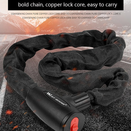WEST BIKING 0705042 Bicycle Anti-Theft Key Lock Mountain Bike Motorcycle Chain Lock