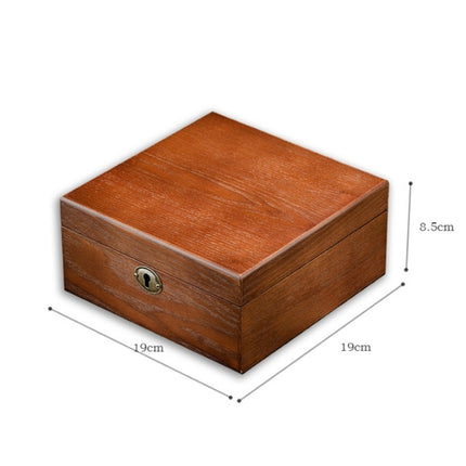 6 Slots Willow Watch Storage Box Jewelry Collection Display Box With Lock