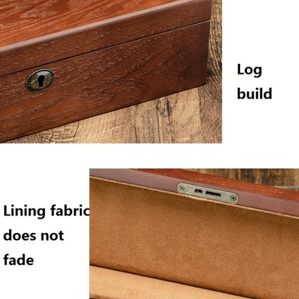 6 Slots Willow Watch Storage Box Jewelry Collection Display Box With Lock