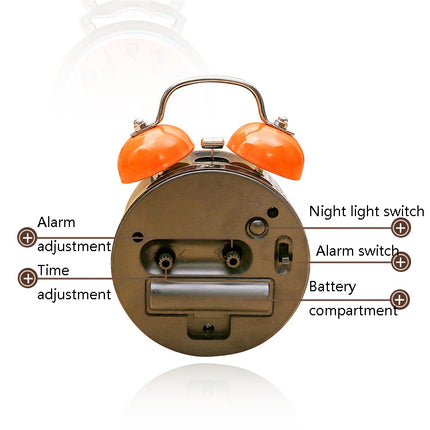 A32 Double Bell Alarm Clock Student Bedside Belt Alarm