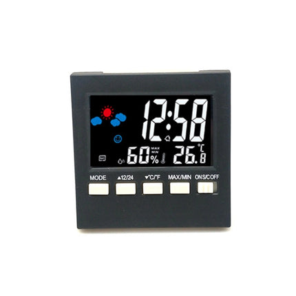2159 Household Temperature And Humidity Display Alarm Clock Indoor Electronic Digital Display Multi-Function Color Screen Clock