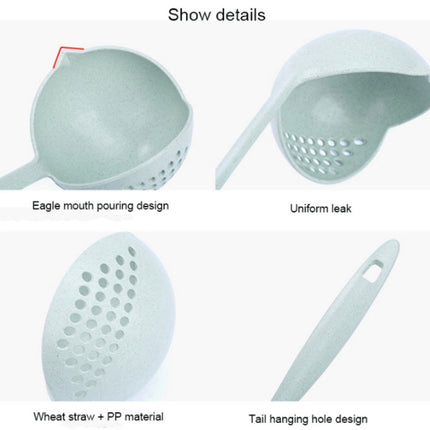 Wheat straw soup spoon colander two-in-one environmental tableware hot pot dual-use spoon Colanders Strainers