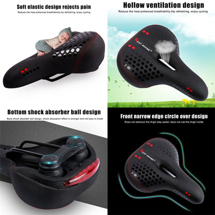 WEST BIKING YP0801083 Bicycle Taillight Thickened Soft And Comfortable Mountain Bike Seat Cushion