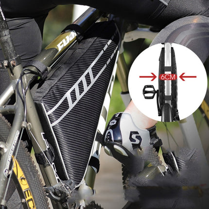 WEST BIKING  YP0707254 4L Bicycle Triangle Bag Mountain Bike Large Capacity Front Beam Reflective Waterproof Bag Riding Equipment