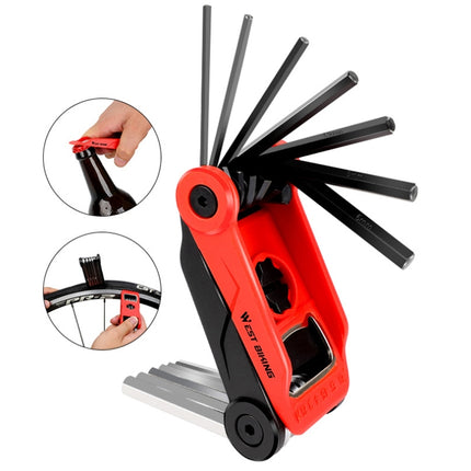 West Biking 16 In 1 Bicycle Repair Tool Multi-Function Wrench Hex Tool Riding Equipment
