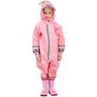 Children One-Piece Raincoat Boys And Girls Lightweight Hooded Poncho, S, L, M - DealBuddy