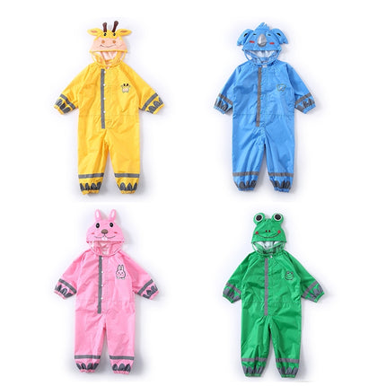 Children One-Piece Raincoat Boys And Girls Lightweight Hooded Poncho, S, L, M - DealBuddy