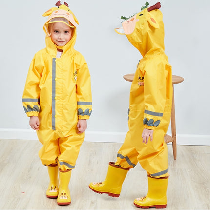 Children One-Piece Raincoat Boys And Girls Lightweight Hooded Poncho, S, L, M - DealBuddy