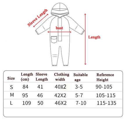 Children One-Piece Raincoat Boys And Girls Lightweight Hooded Poncho, S, L, M - DealBuddy