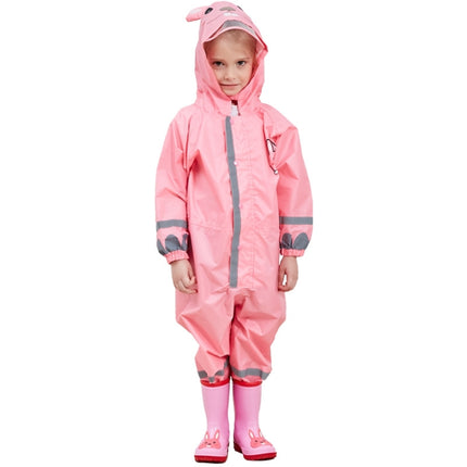 Children One-Piece Raincoat Boys And Girls Lightweight Hooded Poncho, S, L, M - DealBuddy