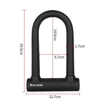 West Biking Bike Lock Motorcycle Wire Lock Anti-Hydraulic Pressure Cut Anti-Theft Lock