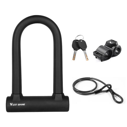 West Biking Bike Lock Motorcycle Wire Lock Anti-Hydraulic Pressure Cut Anti-Theft Lock