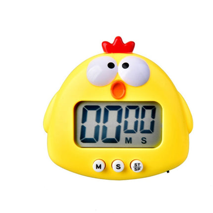 Kitchen Baking Cartoon Animal Electronic Timer Alarm Clock Student Learning Timer, Pink Pig, Yellow Chicken, Green Frog, Pink Frog - DealBuddy