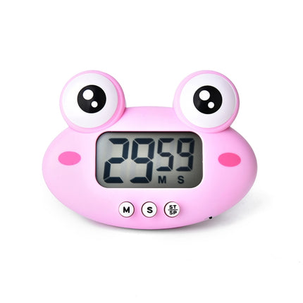 Kitchen Baking Cartoon Animal Electronic Timer Alarm Clock Student Learning Timer, Pink Pig, Yellow Chicken, Green Frog, Pink Frog - DealBuddy