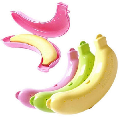 2 PCS Cute 3 Colors Fruit Banana Protector Box Lunch Container Storage Box  for Kids