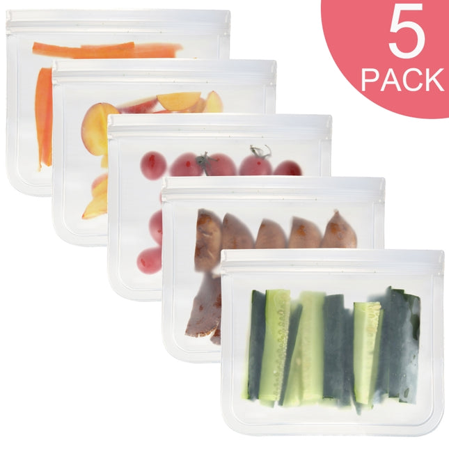 Translucent Frosted PEVA Food Preservation Bag Refrigerator Food Storage Bag Self-Sealing Food Bag, 5 PCS / Set(NO.1x5), 5 PCS / Set(NO.2x5), 6 PCS / Set(NO.1x4+NO.2x2), 10 PCS / Set(NO.1x6+NO.2x4), 12 PCS / Set(NO.1x7+NO.2x5) - DealBuddy