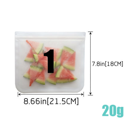 Translucent Frosted PEVA Food Preservation Bag Refrigerator Food Storage Bag Self-Sealing Food Bag