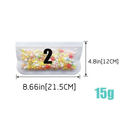 Translucent Frosted PEVA Food Preservation Bag Refrigerator Food Storage Bag Self-Sealing Food Bag