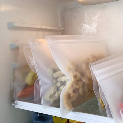 Translucent Frosted PEVA Food Preservation Bag Refrigerator Food Storage Bag Self-Sealing Food Bag