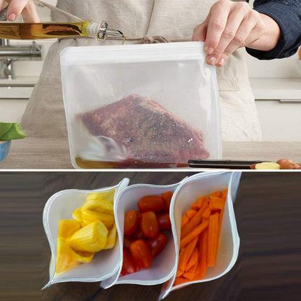 Translucent Frosted PEVA Food Preservation Bag Refrigerator Food Storage Bag Self-Sealing Food Bag, 5 PCS / Set(NO.1x5), 5 PCS / Set(NO.2x5), 6 PCS / Set(NO.1x4+NO.2x2), 10 PCS / Set(NO.1x6+NO.2x4), 12 PCS / Set(NO.1x7+NO.2x5) - DealBuddy