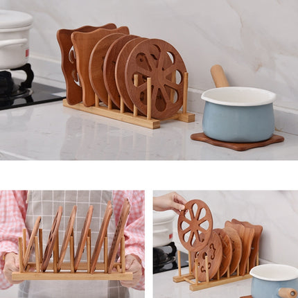 Multi-Purpose Bowl Disc Rack Kitchen Drain Rack Bamboo Tableware Storage Rack, Layer (specification): 2 Grid, 2 Grid, 4 Grid, 7 Grid, 8 Grid - DealBuddy