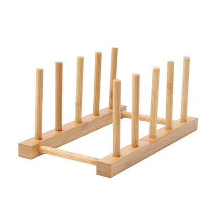 Multi-Purpose Bowl Disc Rack Kitchen Drain Rack Bamboo Tableware Storage Rack, Layer (specification): 2 Grid, 2 Grid, 4 Grid, 7 Grid, 8 Grid - DealBuddy