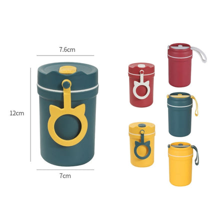 Portable Handle Breakfast Cup Porridge Cup Suitable For Microwave Oven, Style:, Cat Buckle (Dark Blue), Cat Buckle (Hawthorn Red), Cat Buckle (Yellow), Long Band (Dark Blue), Long Band (Red), Long Band (Yellow) - DealBuddy