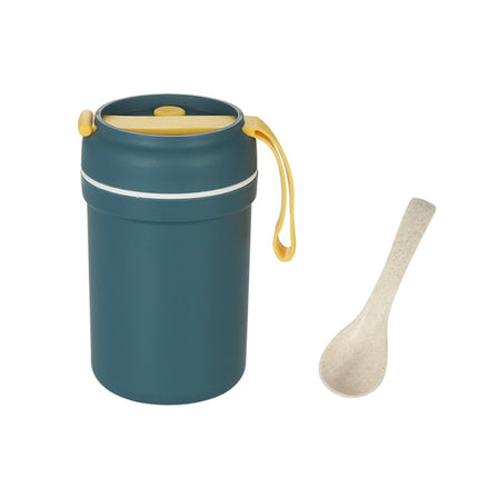 Portable Handle Breakfast Cup Porridge Cup Suitable For Microwave Oven, Style:, Cat Buckle (Dark Blue), Cat Buckle (Hawthorn Red), Cat Buckle (Yellow), Long Band (Dark Blue), Long Band (Red), Long Band (Yellow) - DealBuddy