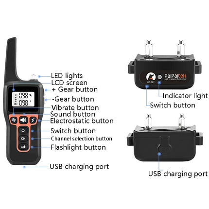 PaiPaitek PD529-2 Remote Training Dog Device Pet Training Supplies Anti-Barking Training Equipment, PD529-2 - DealBuddy