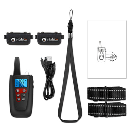 PaiPaitek PD526V-2 1 In 2 100-Speed Sound Vibration Remote Control Training Dog Device Anti-Barking Device Electronic Remote Control Collar, PD526V-2 - DealBuddy