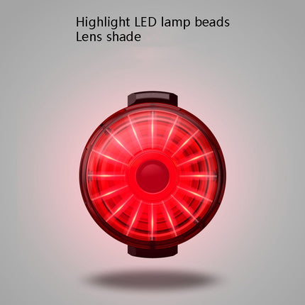 Portable Intelligent Sensing Brake Light Safety Warning Light USB Charging Waterproof Lamp With Electricity Display Taillight