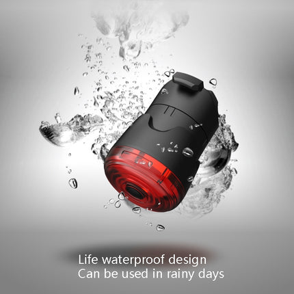 Portable Intelligent Sensing Brake Light Safety Warning Light USB Charging Waterproof Lamp With Electricity Display Taillight