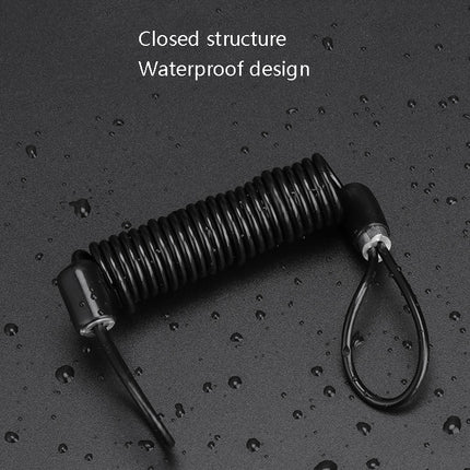 5 PCS Bicycle Portable Reminder Rope Motorcycle Helmet Anti-Theft Spring Rope Travel Wire Rope