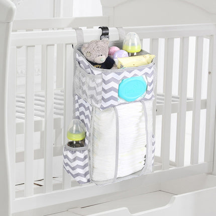 Baby Crib Hanging Bag Multifunctional Detachable Bed Diaper Toy Storage Bag