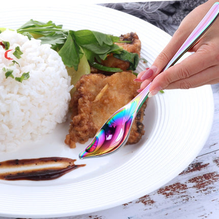 Household Kitchen Stainless Steel Seasoning Spoon 304 Thickened Tip Oil Spoon Mounting Spoon,Color: - DealBuddy