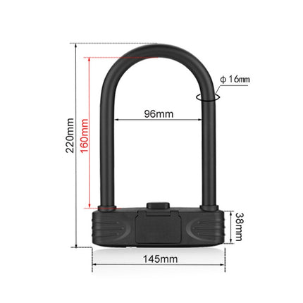 Bold Steel U-Shaped Bicycle Password Lock Motorcycle Electric Car Anti-Theft Password Lock - DealBuddy
