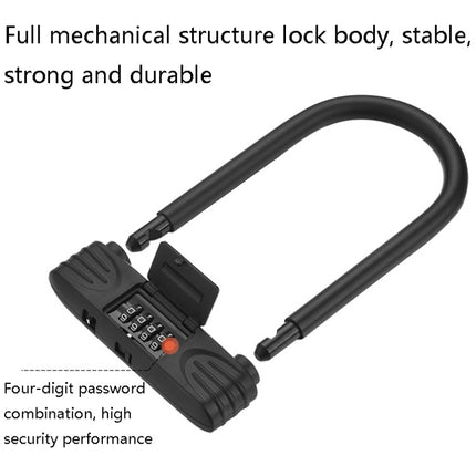 Bold Steel U-Shaped Bicycle Password Lock Motorcycle Electric Car Anti-Theft Password Lock - DealBuddy