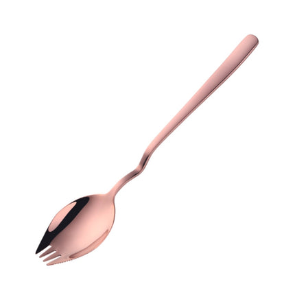 Stainless Steel Instant Noodle Fork Multi-Purpose V-Shaped Knife Fork Spoon Integrated Tableware, Color: Silver