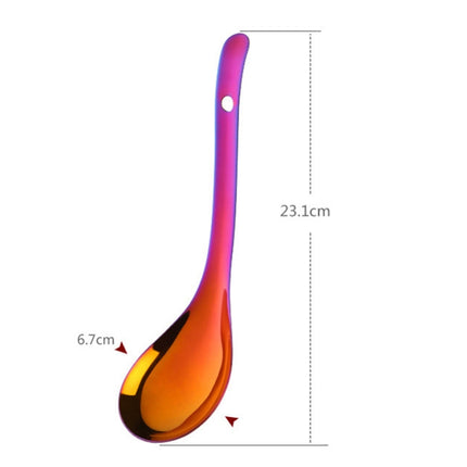304 Stainless Steel Rice Spoon Household Thickened Large Soup Spoon,Random Color Delivery