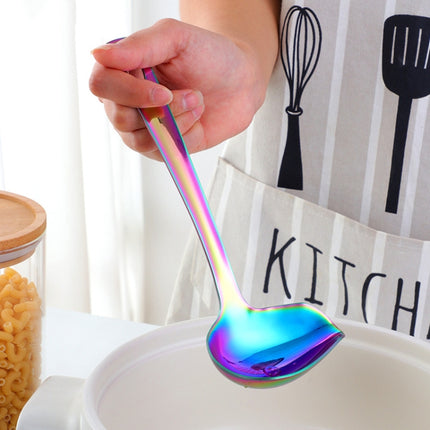 304 Stainless Steel Oil Spoon Thickened Soup Spoon Pouring Sauce Spoon