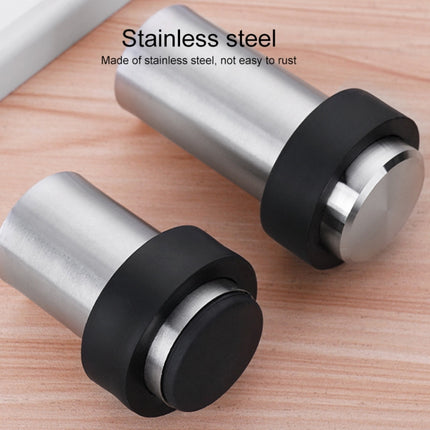 Rubber Anti-Collision Door Gear Punching Stainless Steel Round Door Resistant Home Floor-Shaped Cylindrical Door Touch