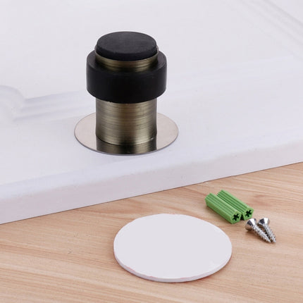 Rubber Anti-Collision Door Gear Punching Stainless Steel Round Door Resistant Home Floor-Shaped Cylindrical Door Touch