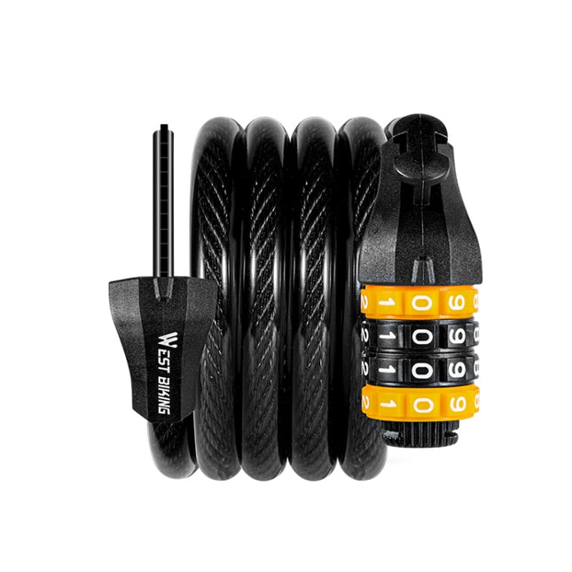 WEST BIKING YP0705061-0705062 Bicycle Password Lock Mountain Bicycle Strip Wire Anti-Theft Lock - DealBuddy