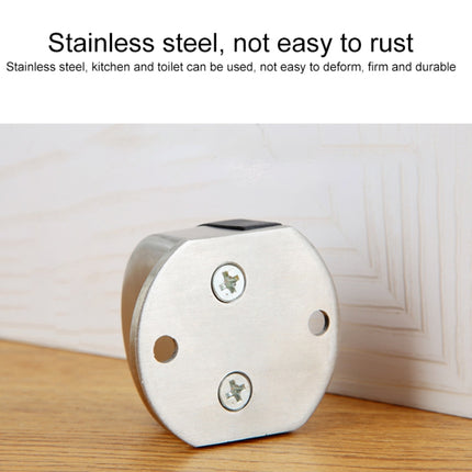 Stainless Steel Punch-Free Door Pad Bedroom Bathroom Invisible Anti-Collision Rubber Door Stopper