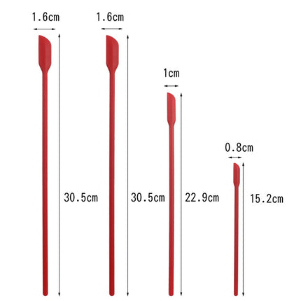 4 in 1 Silicone Mini-Pointed Scraper Lengthening Cosmetic Bottle Scraper Jam Spatula Set