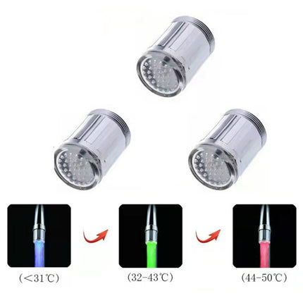 LED Faucet Color Changing Luminous Faucet, Specification: Temperature Control Three Colors - DealBuddy