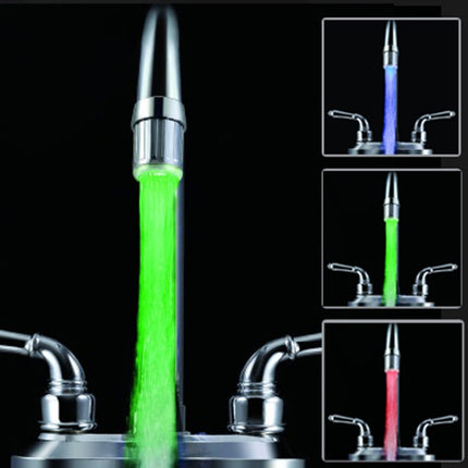 LED Faucet Color Changing Luminous Faucet, Specification: Temperature Control Three Colors - DealBuddy