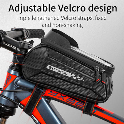 WEST BIKING 7 Inch Bike Top Tube Front Hard Shell Bag Touch Screen Waterproof Riding Gear Bag - DealBuddy