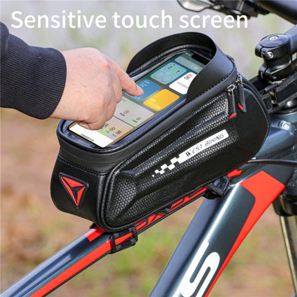 WEST BIKING 7 Inch Bike Top Tube Front Hard Shell Bag Touch Screen Waterproof Riding Gear Bag - DealBuddy
